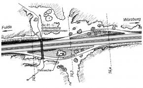 Auf dem Bild ist eine Skizze zu sehen, welche die Planung der Rastplätze zeigt.